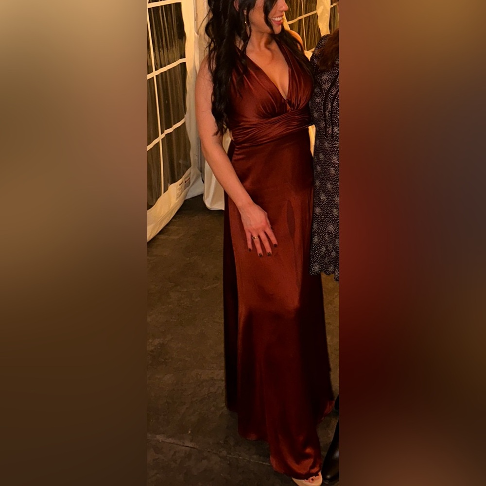 Revelry Terracotta Rust bridesmaid dress size 6